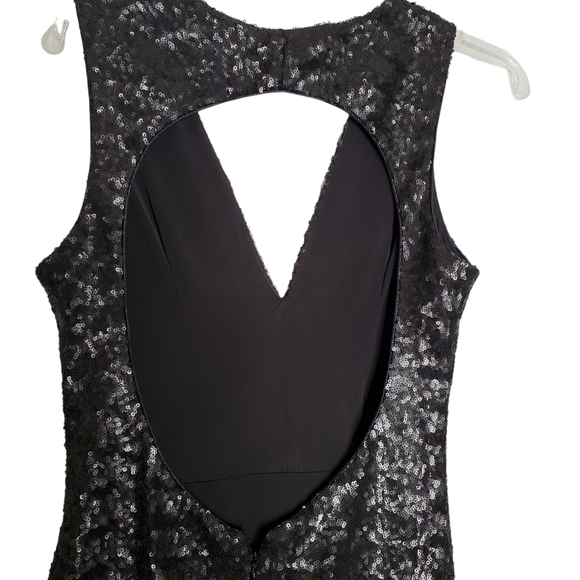 Dress the Population Womens Sequin Halter Dress Size Med NWOT - Picture 3 of 6